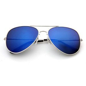 Classic Aviator Blue Lens Sunglasses  For Men